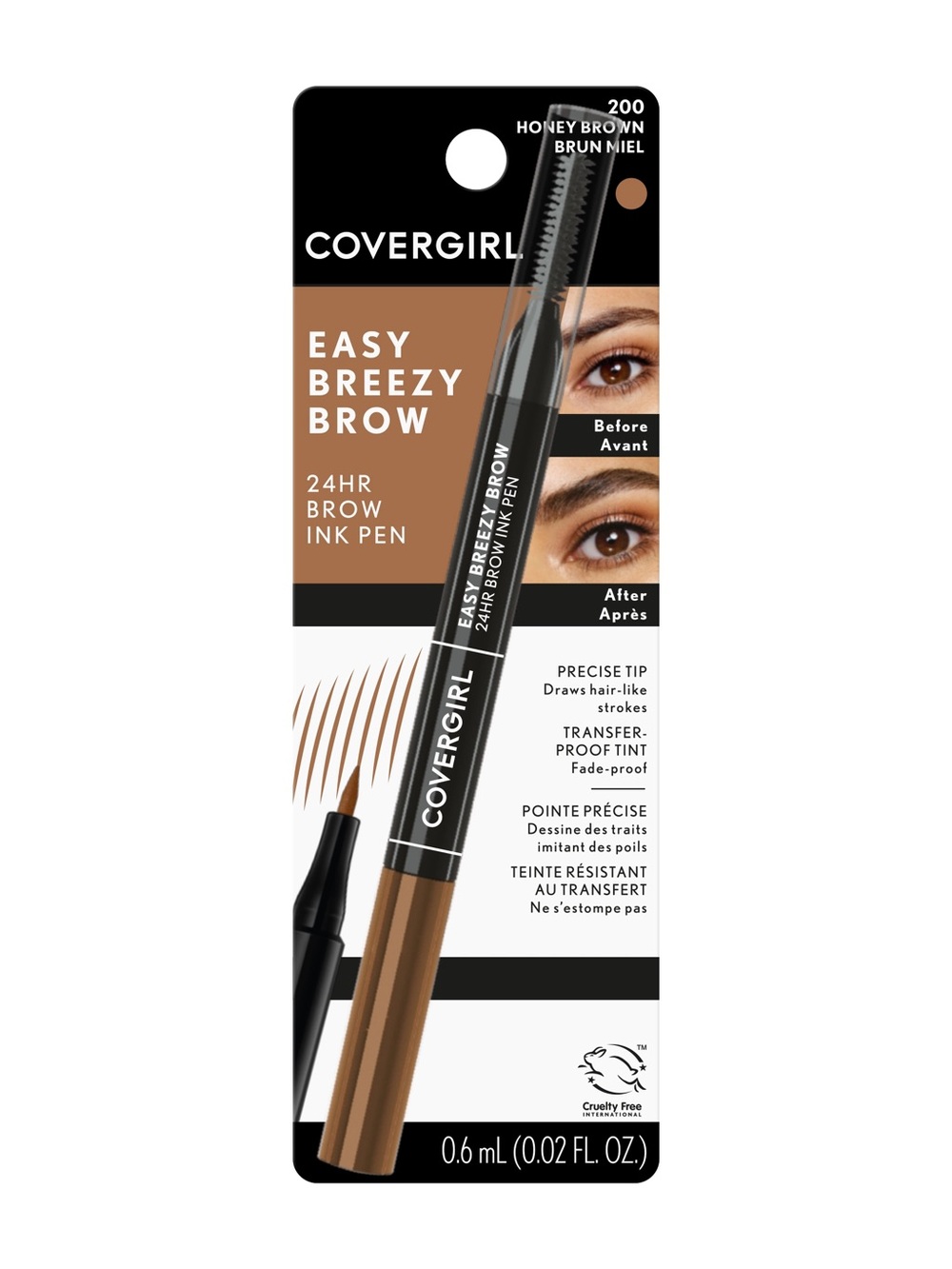 COVERGIRL Easy Breezy Brow Ink Pen - Honey Brown (200)